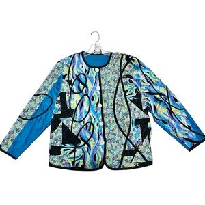 Koos Of Course 100% Silk Quilted Jacket Size Medium